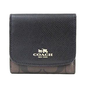 COACH NWT Signature PVC Leather Small Wallet